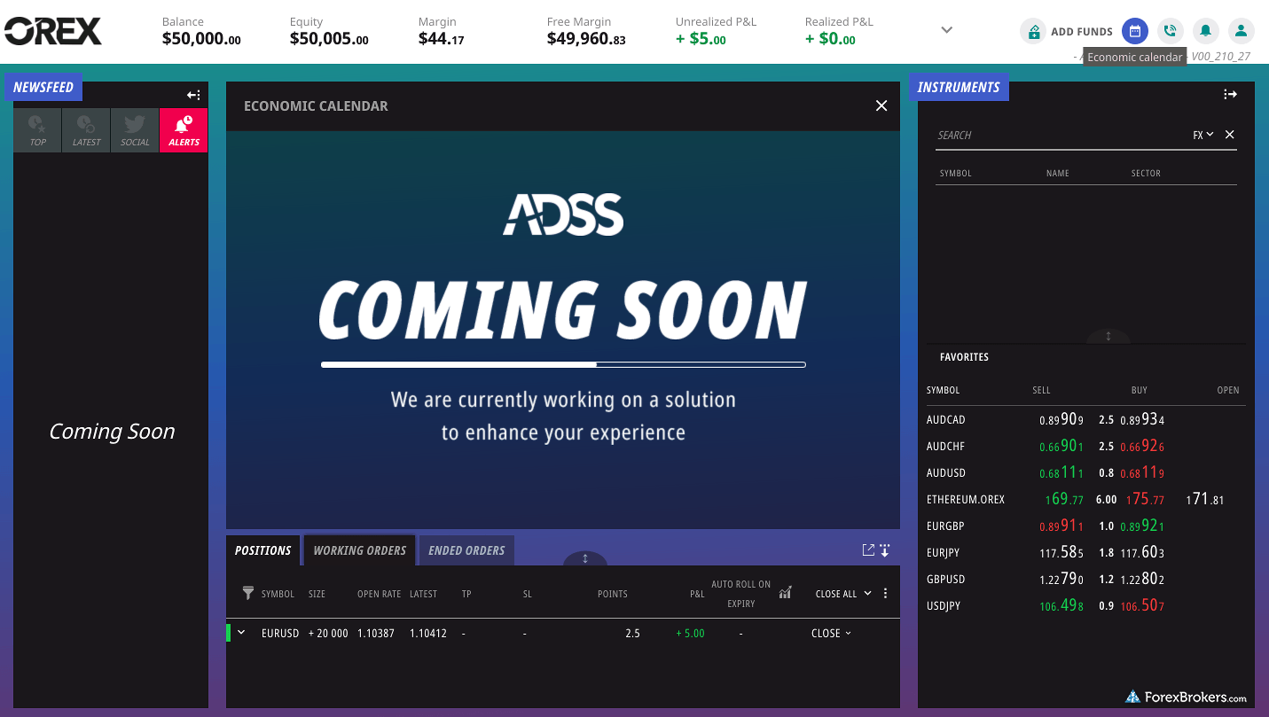 ADSS Orex -verkkokauppias tulossa pian